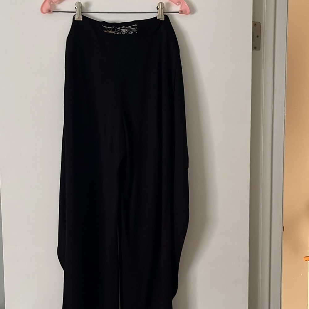 Mamatayoe European Black Open Leg Palazzo Pants - Picture 5 of 12